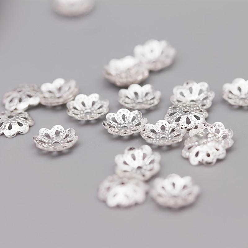200pcs 0.3" Tassel Caps DIY Flower Spacer Beads for Earrings Bracelets