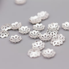 200pcs 0.3" Tassel Caps DIY Flower Spacer Beads for Earrings Bracelets