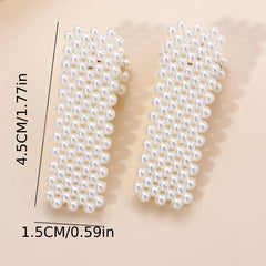 Adorable Pearl Hair Clips Set for Girls' Parties