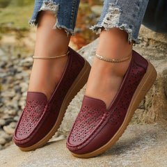 Women's Hollow Out Flat Loafers Slip On Flats
