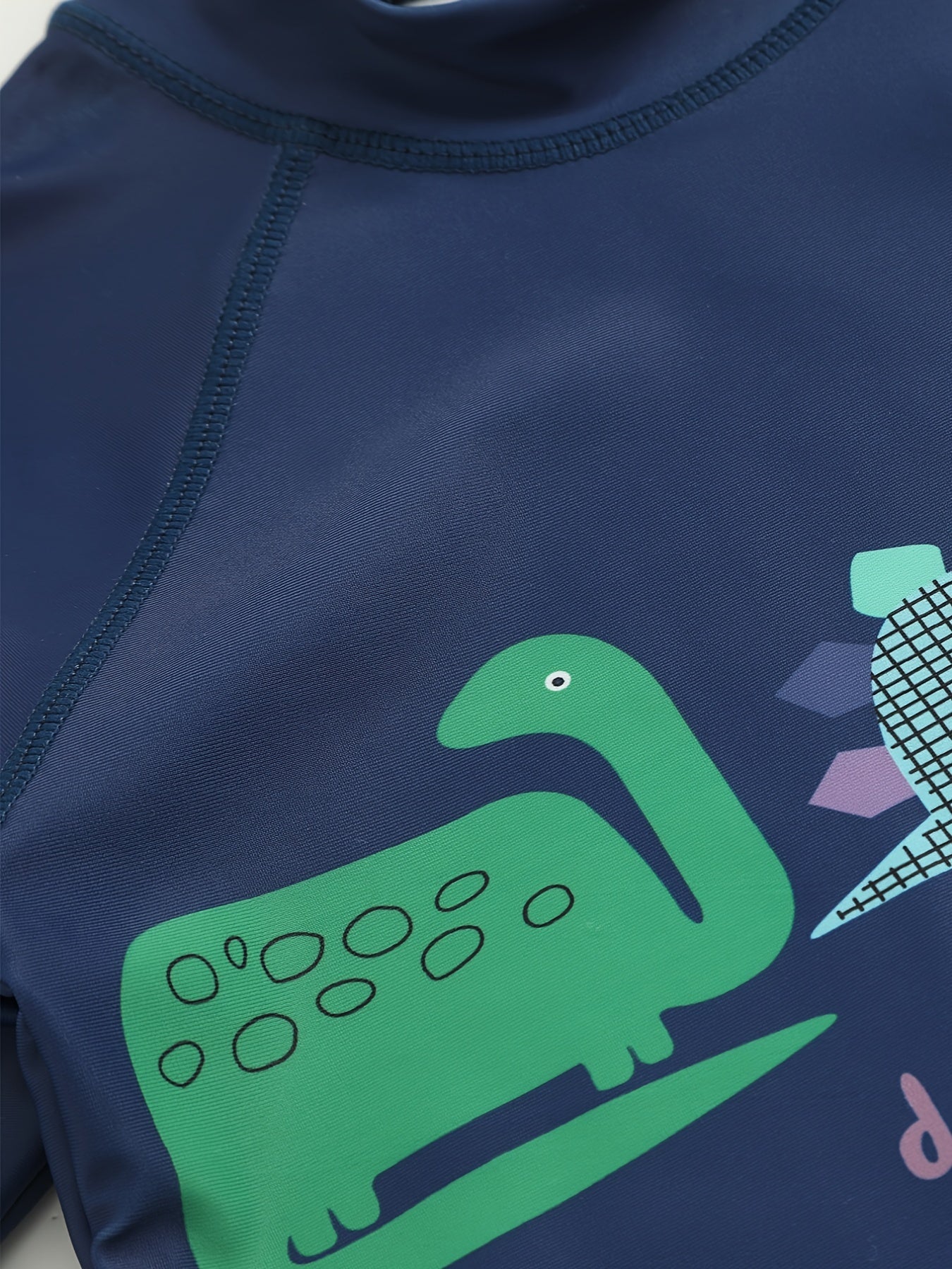Kids Dinosaur Swimsuit Set - T Shirt, Trunks, Cap