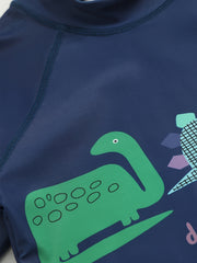 Kids Dinosaur Swimsuit Set - T Shirt, Trunks, Cap
