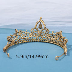 Baroque Rhinestone Crown Headband Party Favor Princess Tiara