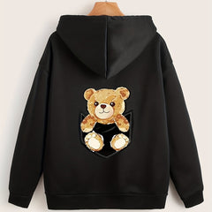 Girls' Basic Hoodie Tops Long Sleeve Zipper Sweatshirt With Pockets