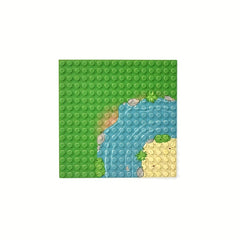 Small Particle Building Blocks Beach Grassland Scene Base Plate