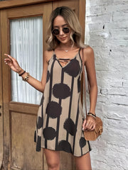 Polka Dot Print Cami Dress V Neck Loose Casual Summer Dress Women's Clothing