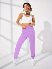 Elastic Waist Jogger Pants for Women