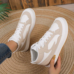 Women's High Top Lace Up Platform Sneakers