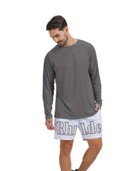 Men's UPF 50 Sun Protection Long Sleeve T Shirt Quick Dry Outdoor Fishing Tops
