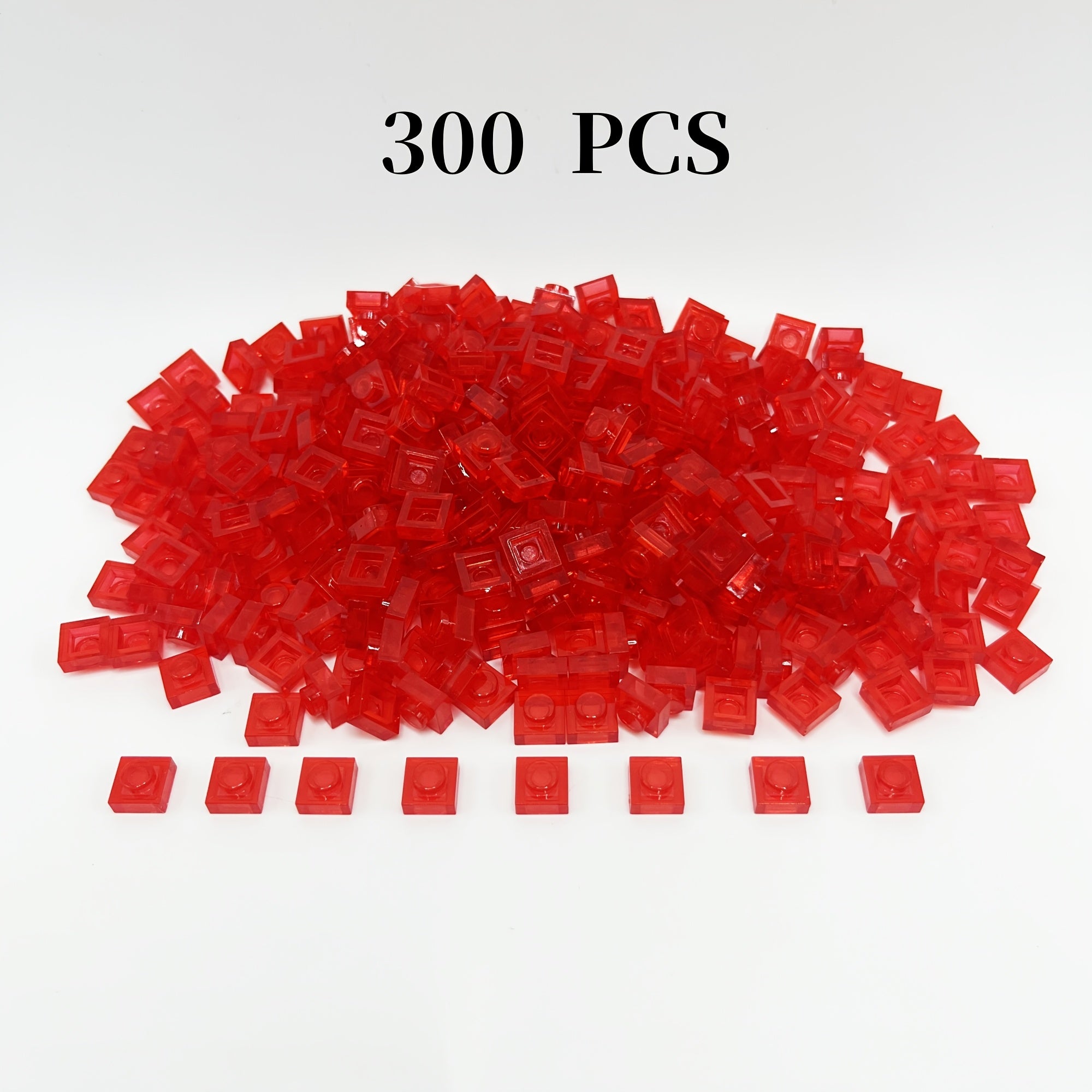 300pcs Colorful Transparent Building Blocks - Durable ABS Material