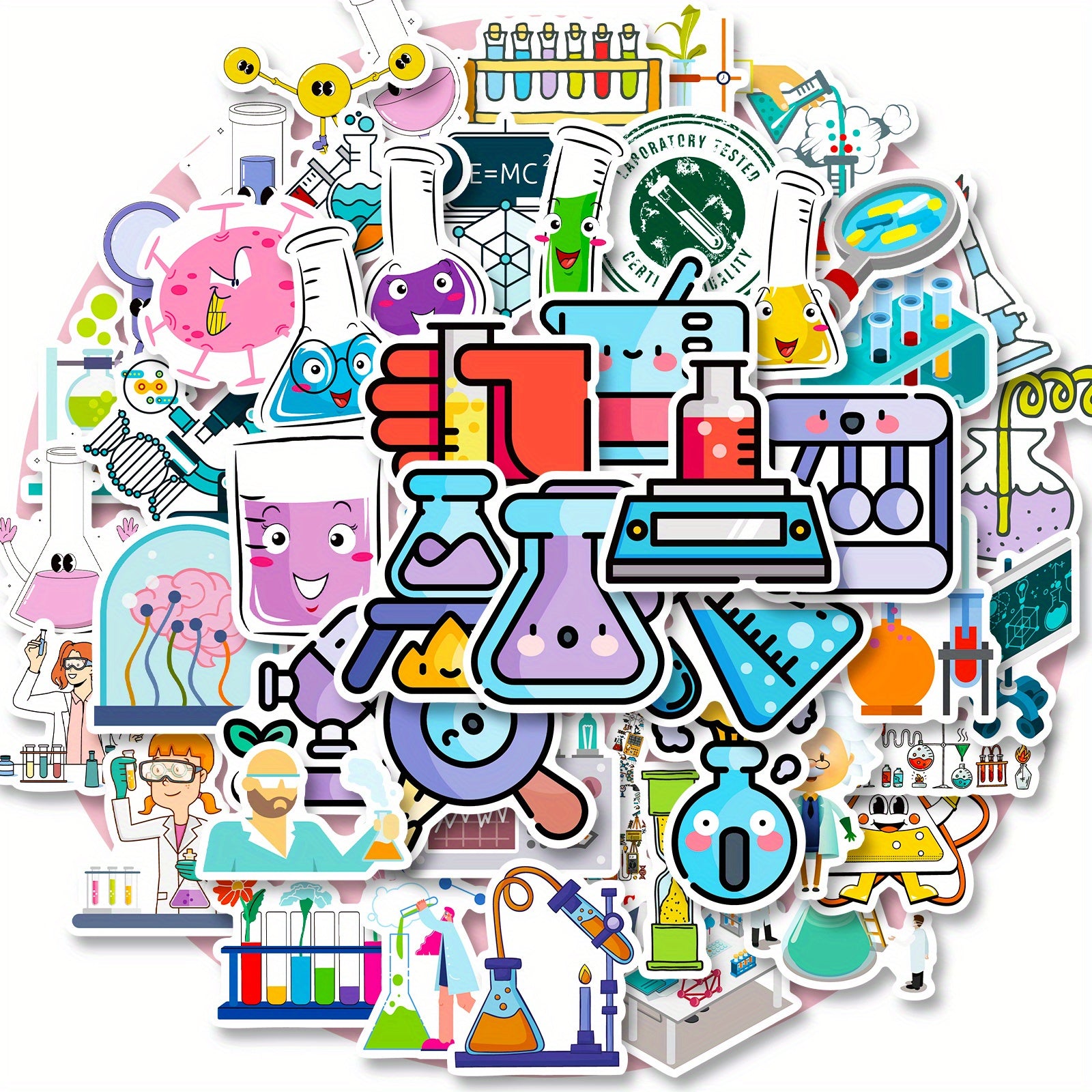50 Fun Science Stickers Physics Biology Chemistry Decals