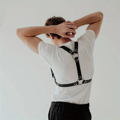 Men's Chest Strap Harness PU Leather Shoulder Strap Belt