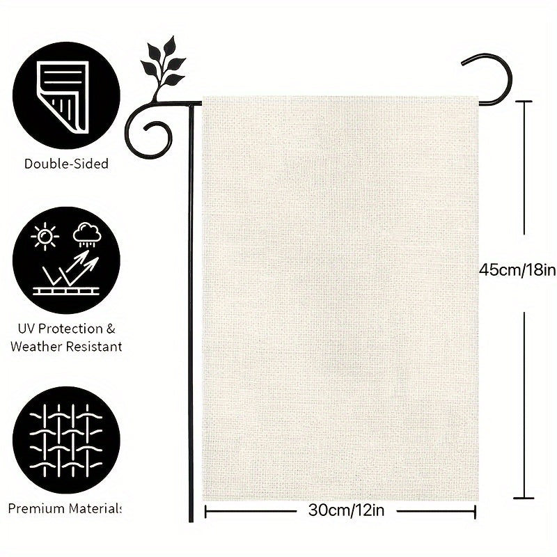 Christmas Garden Flag Husky Dog Xmas Winter Decoration Burlap Double Sided