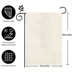 Christmas Garden Flag Husky Dog Xmas Winter Decoration Burlap Double Sided