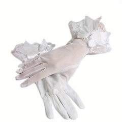 Bridal Lace Wedding Gloves Short Sleeve Cover Gloves Wedding Accessories