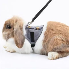 Rabbit Harness And Leash Set Bunny Vest With Button Decor Small Animal