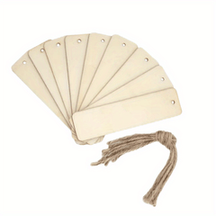 100pcs Wooden Blank Bookmark DIY Wooden Craft Unfinished Wooden Tag List Rectang