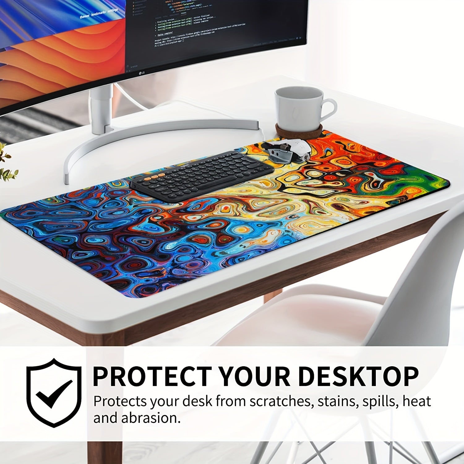 Colorful Gaming Mouse Large Rubber Base Mousepad For Work Gaming