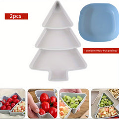 Christmas Tree Shape Serving Plate Fruit Plate Nut Snack Tray for Holiday Party