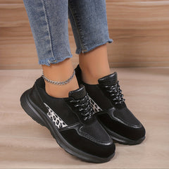 Leopard Print Running Shoes Lightweight Non-slip Sneakers