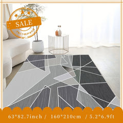 Geometric Area Rug Soft Fluffy Carpet for Living Room and Bedroom
