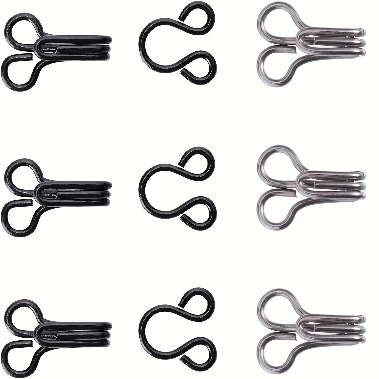 40 Double Seam Hook Eye Buckles for Clothes Pants Skirts DIY Crafts