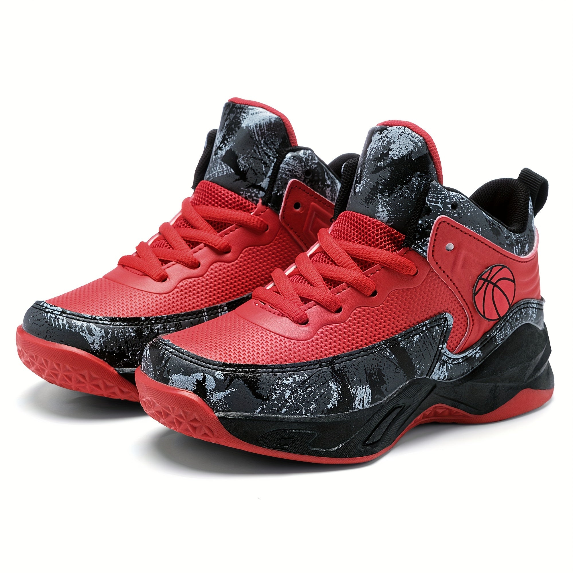 Boy's Knit Basketball Shoes Non Slip Sneakers