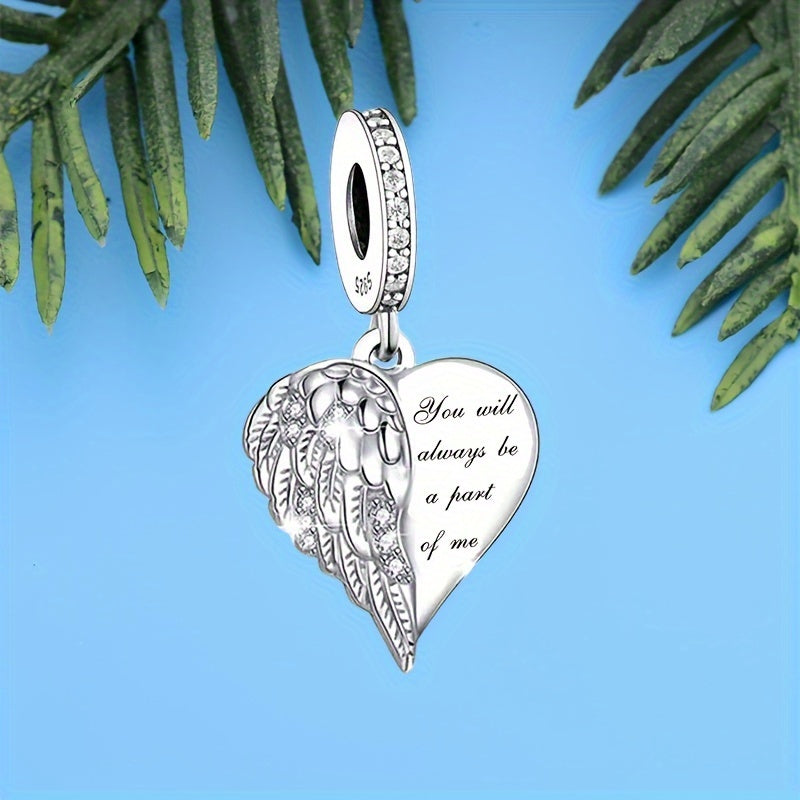 925 Sterling Silver Heart Pendant For DIY Jewelry Gift