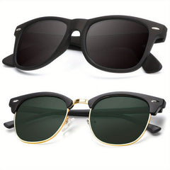 Polarized Sunglasses Semi Rimless Frame Driving Sun Glasses
