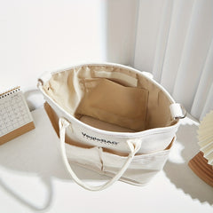 Canvas Tote Bag Durable Lightweight Shoulder Bag Large Capacity