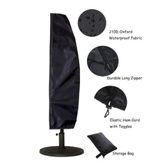 210D Patio Cantilever Umbrella Cover 274 3 96m Dustproof Rip UV Water Resistant