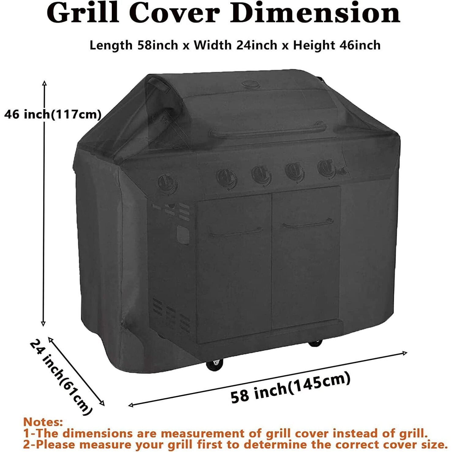 Waterproof BBQ Grill Cover Fade Resistant Gas Grill Cover