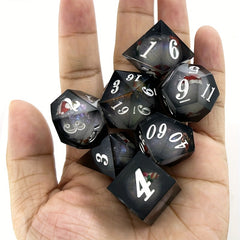 7pcs Christmas Liquid Core Dice For Board Game Holiday Entertainment Dice
