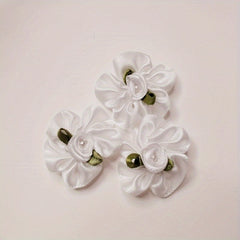 10pcs DIY Head Flower Headdress Decor Pack with Ribbon Rose Small Flower