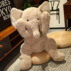 Adorable Elephant Plush Toy Throw Pillow Soft Home Decor Gift for Friends