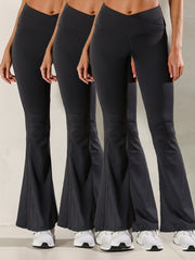 Solid Flared Pants High Waist Bell bottom Yoga Leggings
