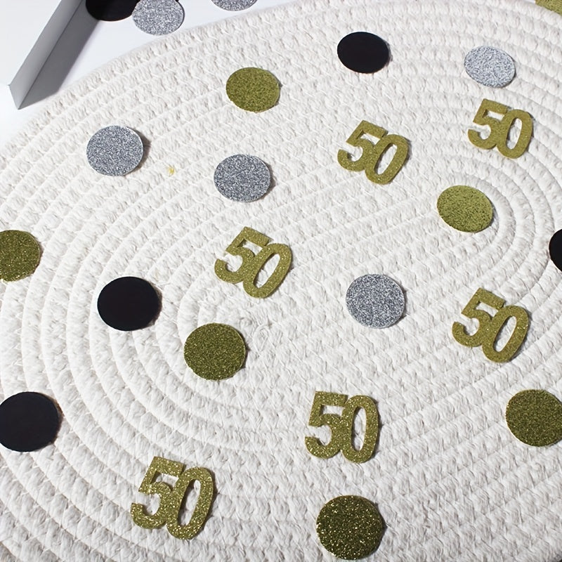120pcs 50th Birthday Party Decoration Golden Confetti