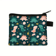 Dinosaur Pattern Coin Purse Card Case Key Storage Bag