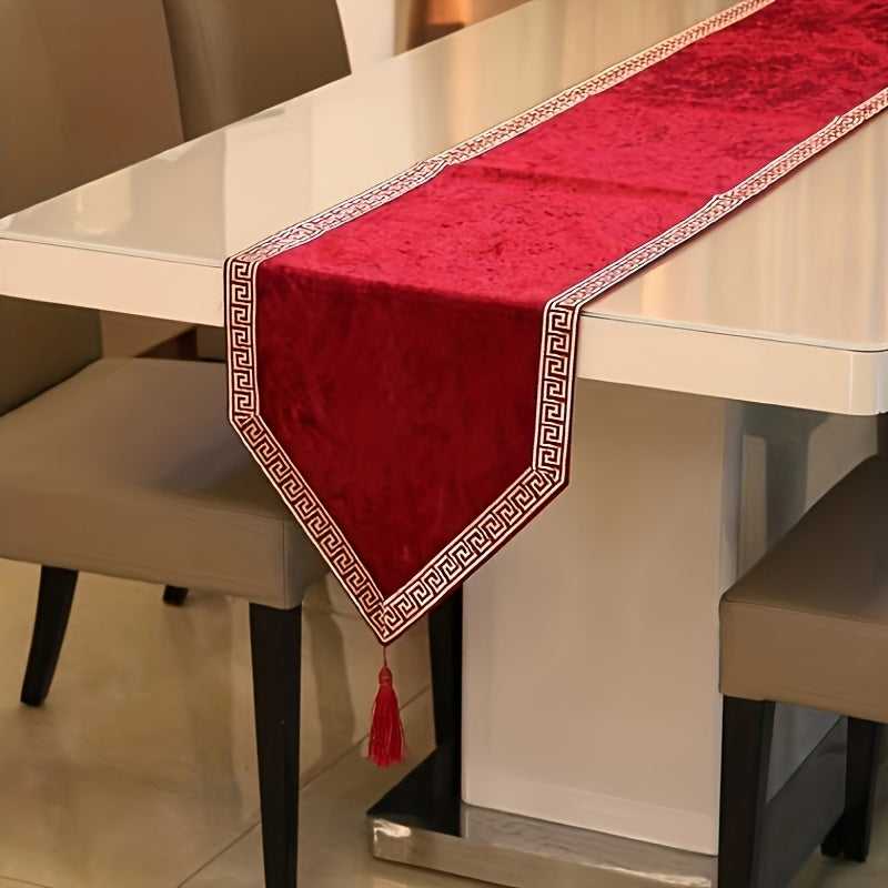 Polyester Table Runner Chinese Style for Home Kitchen Decor