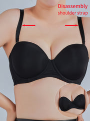 Solid T Shirt Bra Comfortable & Breathable Push Up Bra