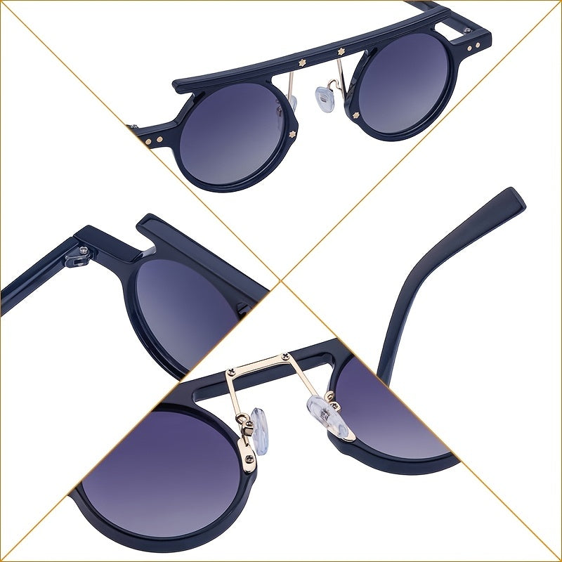 Hip Hop Punk Small Round Frame Sunglasses UV Protection