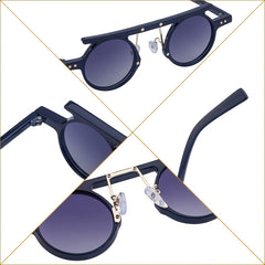 Hip Hop Punk Small Round Frame Sunglasses UV Protection