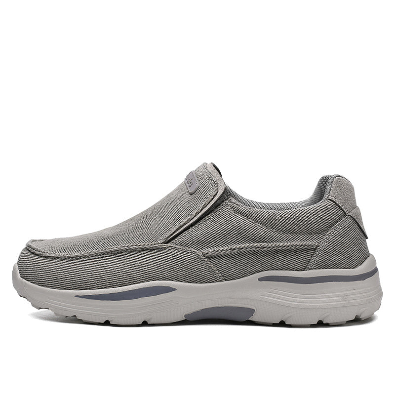 Men's Canvas Slip On Loafer Shoes Breathable Walking Sneakers