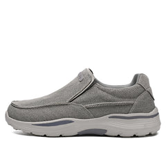 Men's Canvas Slip On Loafer Shoes Breathable Walking Sneakers