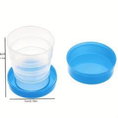 Portable Folding Cup Transparent Plastic Water Cup Mini Travel Mug