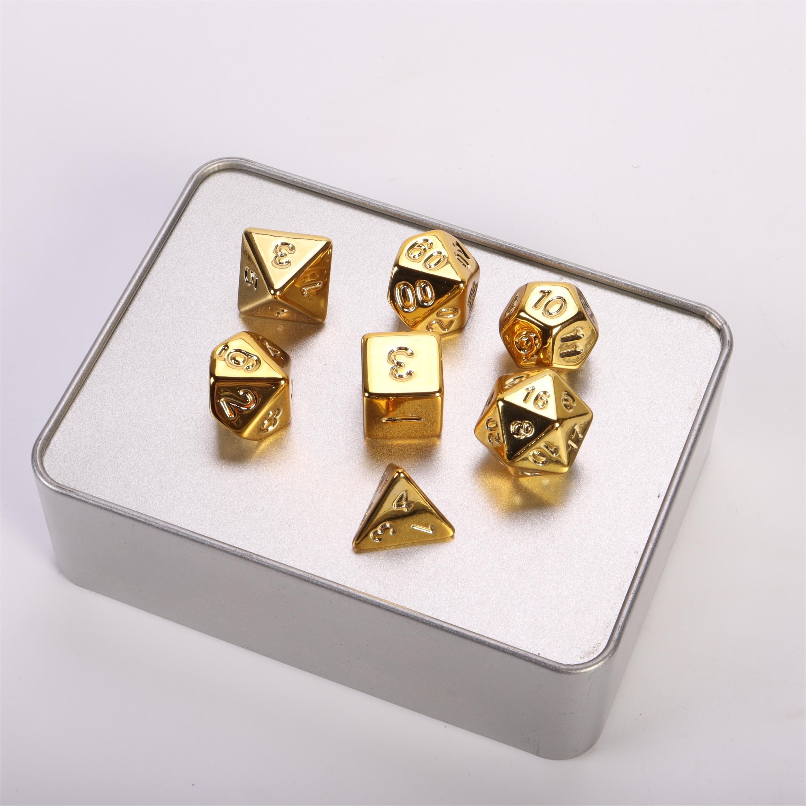 7pcs Metal Polyhedral Dice Set for Board Game