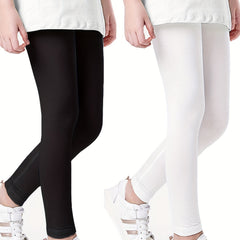 Girls Stretch Athletic Leggings High Waist Yoga Pants Kids Spring Clothes