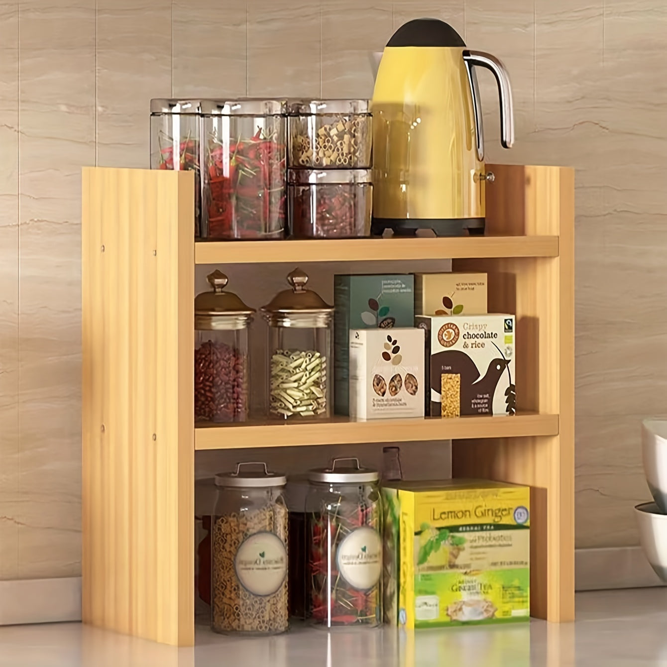 1pc Minimalist Desktop Storage Rack Kitchen Seasoning Office Storage