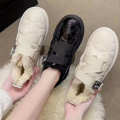 Women's Winter Walking Shoes Plush Inner Thermal Flat Shoes