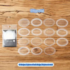 30pcs Transparent Dried Flower Bookmarks for DIY Handcraft - Blank Set